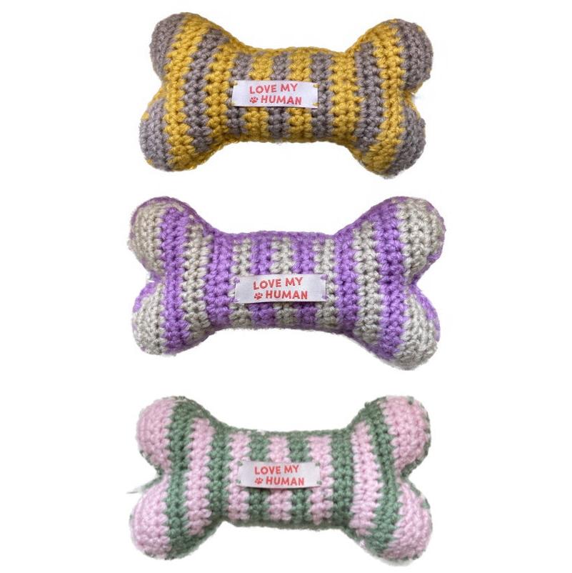 Crochet LMH Stripe Bone Toy