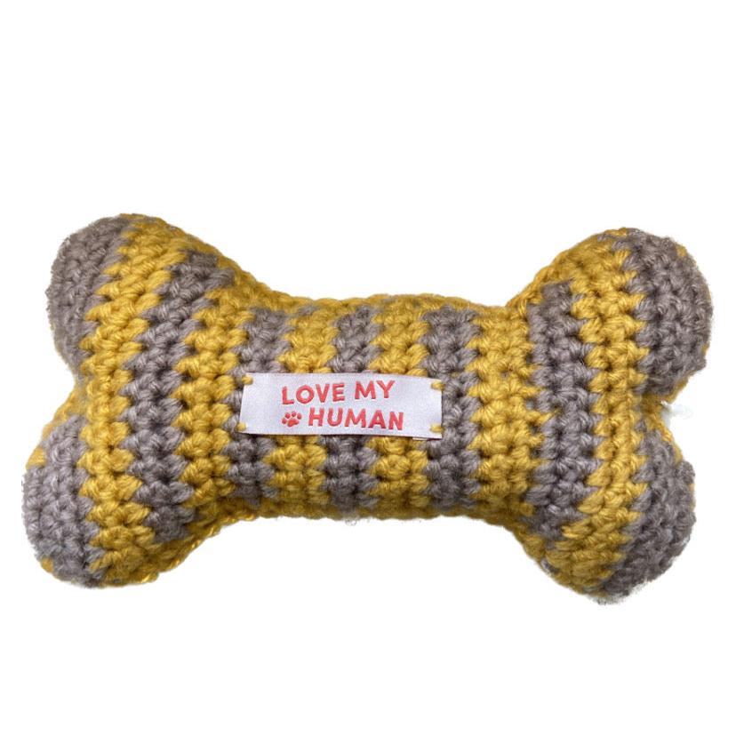 Crochet LMH Stripe Bone Toy