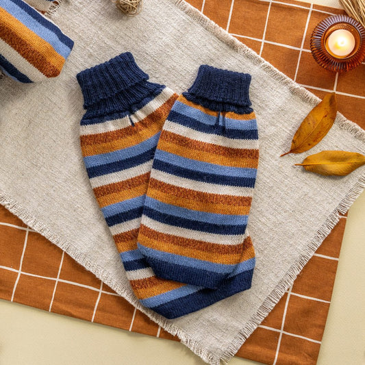 Navy Stripes Alpaca Sweater