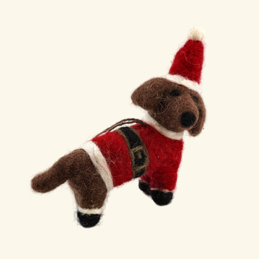 Dachshund Santa