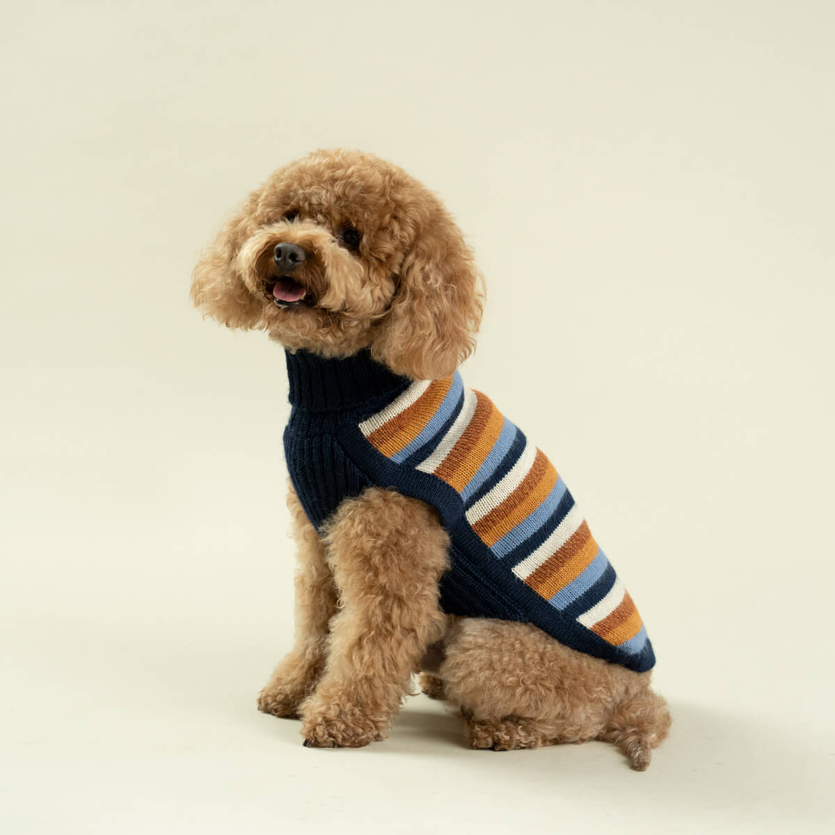 Navy Stripes Alpaca Sweater